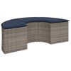 vidaXL Patio Sofa Set Grey and Navy Blue