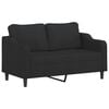 vidaXL Sofa Set Black Fabric (100% polyester), metal, textilene, plywood