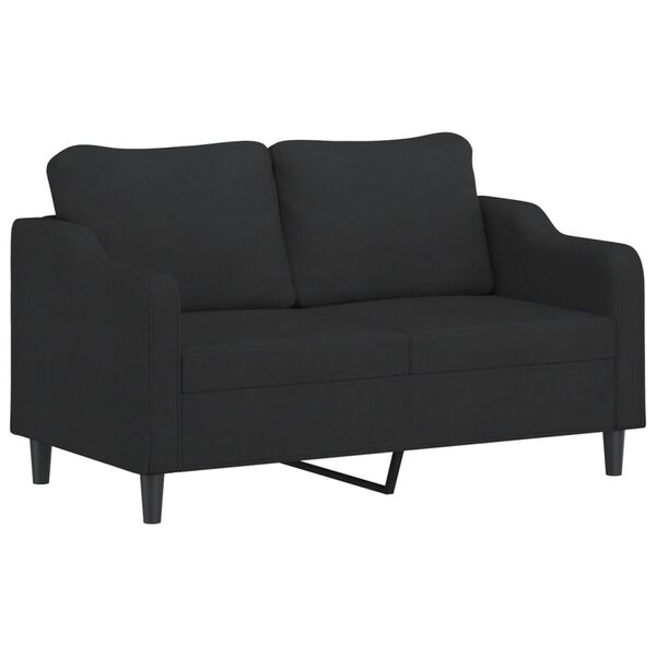 vidaXL Sofa Set Black Fabric (100% polyester), metal, textilene, plywood