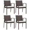 vidaXL Garden Dining Set Brown, Black, Cream White