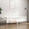 vidaXL Day Bed White Solid Pine Wood 35.4 x 74.8 in