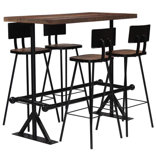 vidaXL Bar Set Variety Solid reclaimed wood with powder-coated steel