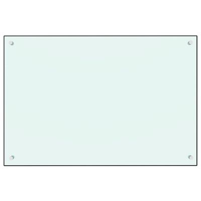 vidaXL Kitchen Backsplash White 35.4"x23.6" Tempered Glass