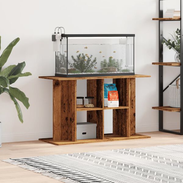 vidaXL Aquarium Stand Old wood Engineered wood 39.4 in x 15.7 in x 23.6 in