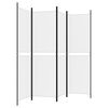 vidaXL 4-Panel Room Divider White 78.7"x70.9" Fabric