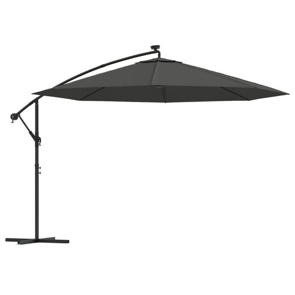 vidaXL Cantilever Garden Parasol Anthracite Polyester fabric and metal pole