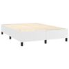 vidaXL Box Spring Bed with Mattress White 59.8"x79.9" Queen Faux Leather