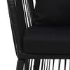 vidaXL Garden Chair. Garden Chairs Set of 2 Black