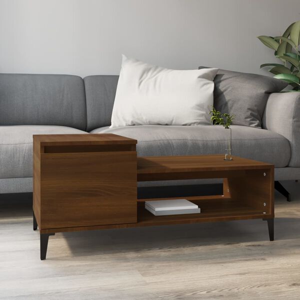 vidaXL Coffee Table Brown Oak Engineered Wood