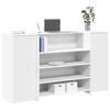 vidaXL Reception Desk White Engineered wood Large Reception Desk