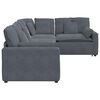 vidaXL Modular Sofa Dark Grey Velvet (100% Polyester), Foam, Metal