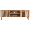vidaXL TV Cabinet Natural Solid Acacia wood 51.2 x 11.8 x 17.7 in