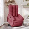 vidaXL Stand Up Massage Recliner Chair Wine Red Fabric, metal, plywood