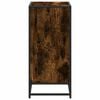vidaXL Book Cabinet Smoked oak Engineered wood and metal Medium