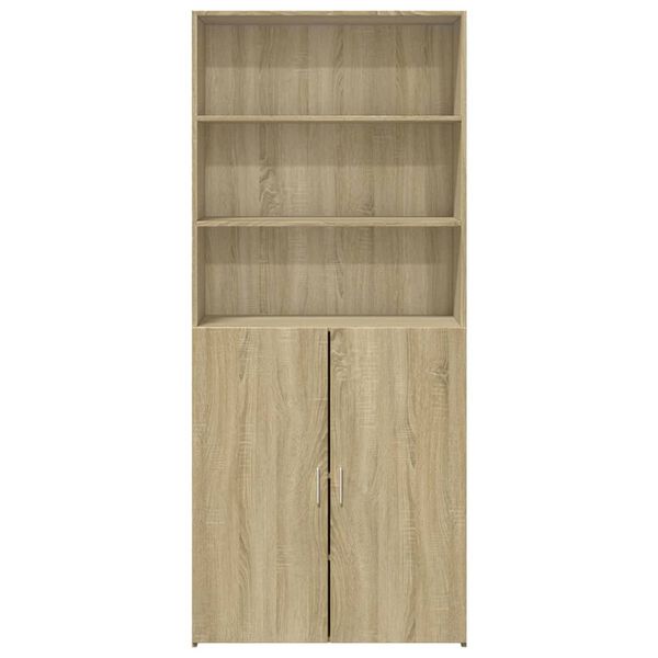 vidaXL Highboard Sonoma Oak Engineered Wood 31.5x16.7x72.8 in Highboard