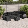 vidaXL Garden Sofa Set Black