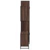 vidaXL Bathroom Furniture Set Brown oak Engineered wood, metal, glass