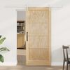 vidaXL Sliding Door ORKDAL Brown 33.86 x 78.15 in Solid Pine Wood