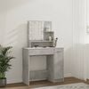 vidaXL Dressing Table Concrete grey Engineered wood, acrylic Standard