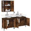 vidaXL Bathroom Cabinet Set Smoked oak