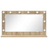 vidaXL Vanity Mirror with Mirror Sonoma Oak 31.50 x 17.72 x 7.09 in