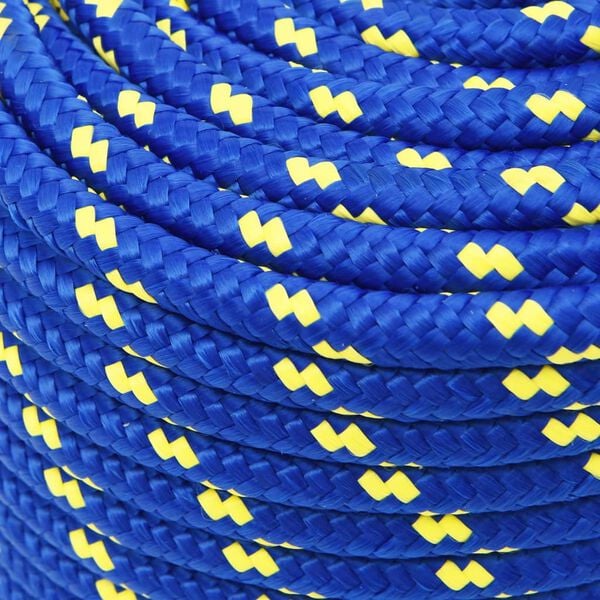 vidaXL Boat Rope Blue 0.55 " 328.1 ' Polypropylene