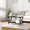 vidaXL Coffee Table Black Engineered wood, Iron