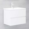 vidaXL Bathroom Furniture Set High gloss white Engineered wood, acrylic