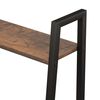 vidaXL Standing Shelf Dark brown and black Engineered wood, steel Medium