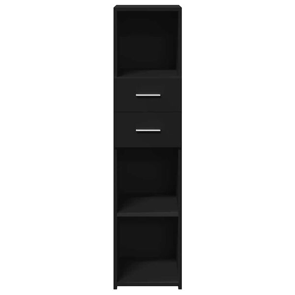 vidaXL Highboard Black Engineered wood Tall Highboard Rectangular