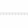 vidaXL Garden Fence with Spear Top Steel 631.3"x47.2" Black
