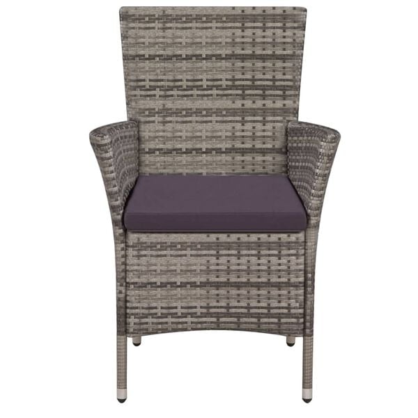 vidaXL Dining Chair Set of 2 Gray and dark gray