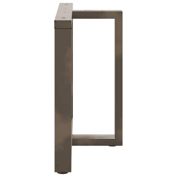 vidaXL Dining Table Legs T-Shaped&nbsp;2 pcs Natural Steel 39.4 x 13.8 x (28.3-28.7) " Steel