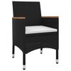 vidaXL Garden Dining Set Black, Cream White