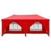 vidaXL Folding Party Tent with Sidewalls Red 9.8'x19.7'