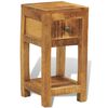 vidaXL Side Table Natural Wood Solid Mango Wood Compact Square