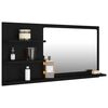 vidaXL Mirror Black Engineered wood, acrylic 35.4 x 4.1 x 17.7 in