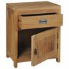 vidaXL Bedside Cabinet Teak Solid Teak Medium Bedside Cabinet
