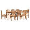 vidaXL 9 Piece Patio Dining Set Solid Teak Wood
