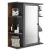 FMD Mirrored Bathroom Cabinet Matera, old style dark