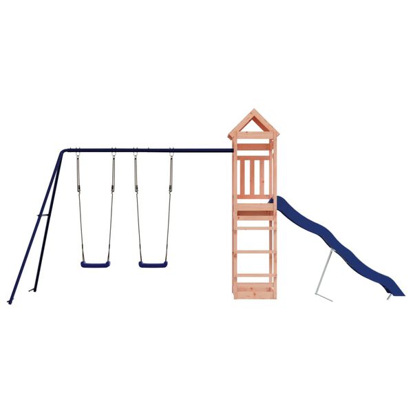 vidaXL Outdoor Playset Wooden, Blue Solid Douglas wood, Polypropylene, Metal