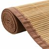 vidaXL Rug Brown Bamboo, Polypropylene, PVC 39.4x63.0 in Non-slip Rug
