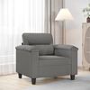 vidaXL Sofa Chair Dark Grey Microfiber Fabric Single Durable