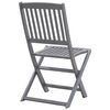 vidaXL Outdoor Chair Set of 6 Grey washed