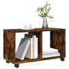 vidaXL Rolling cabinet Smoked Oak Engineered Wood Medium Modern
