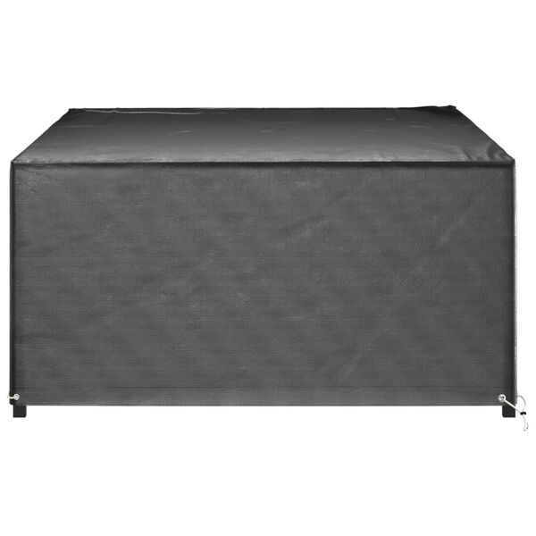 vidaXL Garden Furniture Cover Set of 2 Black Polyethylene, Aluminum