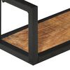 vidaXL Wall Shelf Set of 2 Natural wood, Black Solid mango wood, Iron