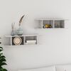 vidaXL Wall Shelf Set of 2 Concrete gray Engineered wood Medium