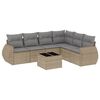 vidaXL Garden Sofa Set Beige Poly Rattan Large Modular Garden Sofa Set