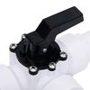 vidaXL 3-way Ball Valve White and Black Plastic 3-Way Ball Valve Other